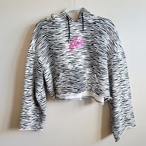 I.AM.GIA Zebra Cropped Hoodie